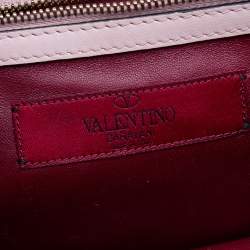 مملوكة مسبقًا Valentino Tri Color Leather Rockstud Medium Glam Lock Flap Bag