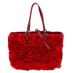 valentino red flower bag