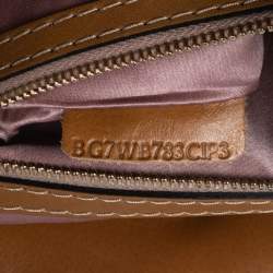 Pre Owned Valentino Beige/Brown Suede and Leather Aphrodite Bow Top Handle Bag