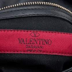 Valentino Black Leather Flap Shoulder Bag
