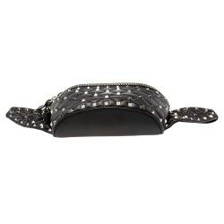 Pre Owned Valentino Black Quilted Leather Rockstud Bum Bag