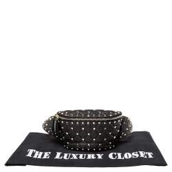 Pre Owned Valentino Black Quilted Leather Rockstud Bum Bag