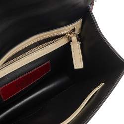 مملوكة مسبقًا Valentino Multicolor Leather Small Crystal Embellished Glam Lock Rockstud Shoulder Bag