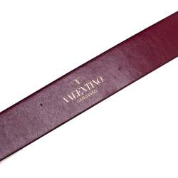 مملوكة مسبقًا Valentino Cerise/Rouge Leather VLOCK Chain Shoulder Bag