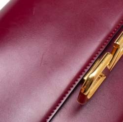 مملوكة مسبقًا Valentino Cerise/Rouge Leather VLOCK Chain Shoulder Bag