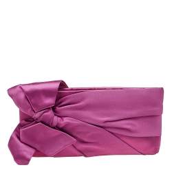 valentino satin bow clutch