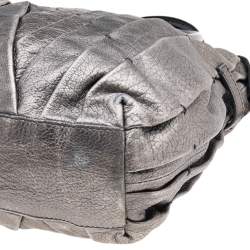 Pre Owned حقيبة يد فالنتينو شوبر ميزون بطيات جلد رصاصي