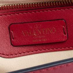 مملوكة مسبقًا Valentino Red Leather Rockstud Flap Shoulder Bag