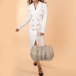 Pre Owned Valentino Pale Pink Leather Crystal Embellished Tote