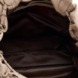 Pre Owned Valentino Pale Pink Leather Crystal Embellished Tote