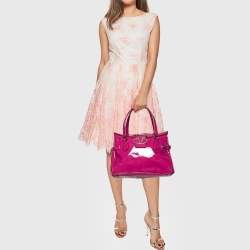 Valentino Pink Patent Leather Bow Shoulder Bag