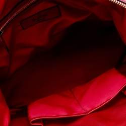 Pre Owned Valentino Red Leather Rockstud Bow Satchel