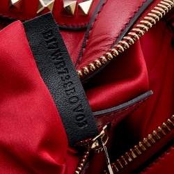 Pre Owned Valentino Red Leather Rockstud Bow Satchel