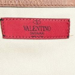 Pre Owned Valentino Brown Leather Pixel Metal-Chainmail Satchel