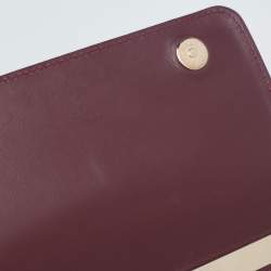 Pre Owned حقيبة كلتش فا فا فوم روكستد جلد أحمر بسلسلة 