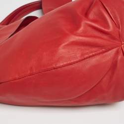 Pre Owned Valentino Red Leather 360 Bow Hobo