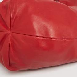 Pre Owned Valentino Red Leather 360 Bow Hobo
