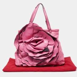 Pre Owned Valentino Pink Leather Petale Tote