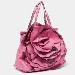 Pre Owned Valentino Pink Leather Petale Tote