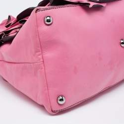 Pre Owned Valentino Pink Leather Petale Tote