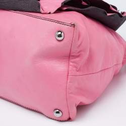 Pre Owned Valentino Pink Leather Petale Tote