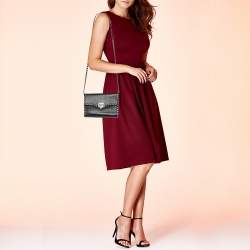 Pre Owned Valentino Black Leather Rockstud Crossbody Bag