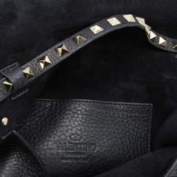 Pre Owned Valentino Black Leather Rockstud Crossbody Bag