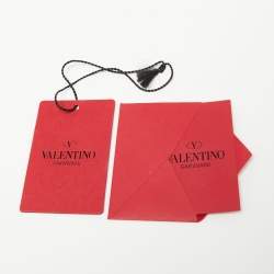 Pre Owned Valentino Orange Pebbled Leather Fringe C-Rockee Tote