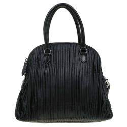 Pre Owned Valentino Black Leather Petale Rose Dome Bag