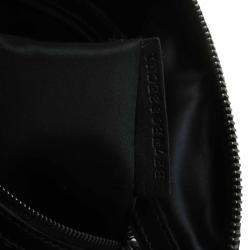 Pre Owned Valentino Black Leather Petale Rose Dome Bag