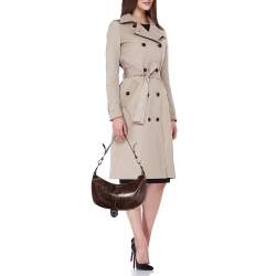 Pre Owned حقيبة هوبو فالنتينو كاتش جلد بني شكل حرف في 