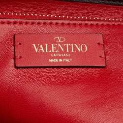 Pre Owned Valentino Burgundy Leather Small VSLING Top Handle Bag