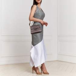 Pre Owned Valentino Burgundy Leather Small VSLING Top Handle Bag