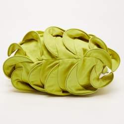 Pre Owned حقيبة هوبو فالنتينو روشيز جلد أصفر ليموني مكشكشة