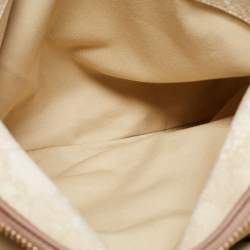 Pre Owned Valentino Cream/Brown Leather And Lace Bow Dome Bag