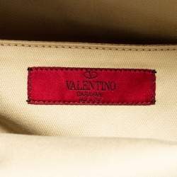 Pre Owned Valentino Blue Leather Medium Rockstud Backpack