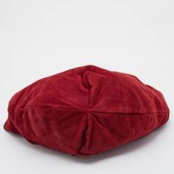 Pre Owned Valentino Red Suede and Leather 360 Bow Hobo