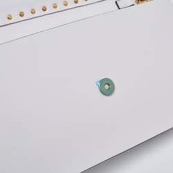 Pre Owned Valentino White Leather Rockstud Wristlet Clutch