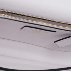 Pre Owned Valentino White Leather Rockstud Wristlet Clutch