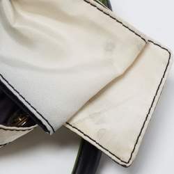 Pre Owned Valentino Multicolor Printed Nylon And Leather Double Pocket Bow Tote