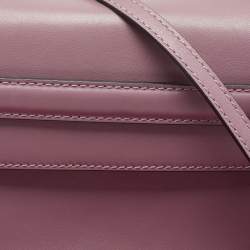 Pre Owned Valentino Purple Leather My Rockstud Top Handle Bag