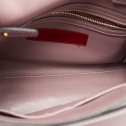 Pre Owned Valentino Purple Leather My Rockstud Top Handle Bag