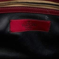 Pre Owned Valentino Multicolor Leather Medium Rockstud Glam Lock Flap Bag