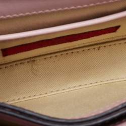 Pre Owned حقيبة كروس فالنتينو روكستد جلد أسود صغيرة بقلاب