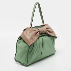 مملوكة مسبقًا حقيبة فالنتينو أفروديت جلد بني فاتح/بيج بفيونكة 