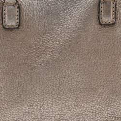 Pre Owned Valentino Metallic Leather Small Rockstud Shopper Tote