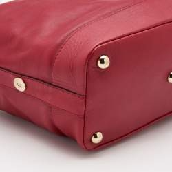 Pre Owned Valentino Red Leather Roman Stud Satchel