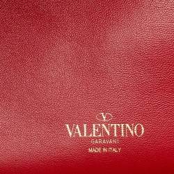 Valentino Burgundy Leather VLogo Tote