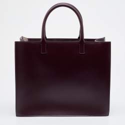 Valentino Burgundy Leather VLogo Tote