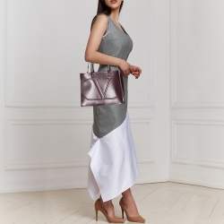Valentino Burgundy Leather VLogo Tote